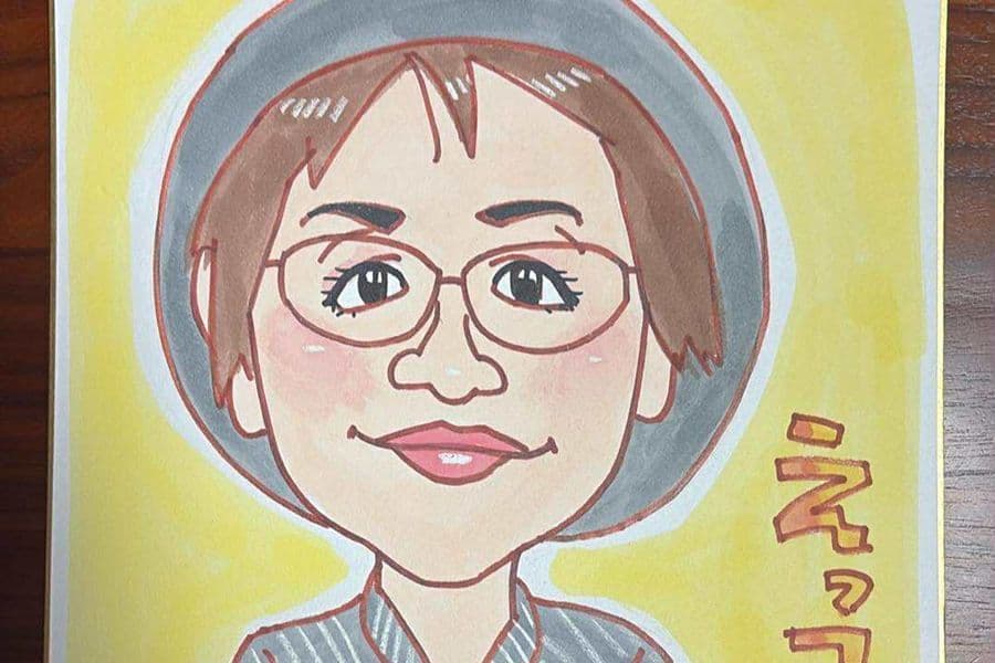 似顔絵を描いたお客様の声