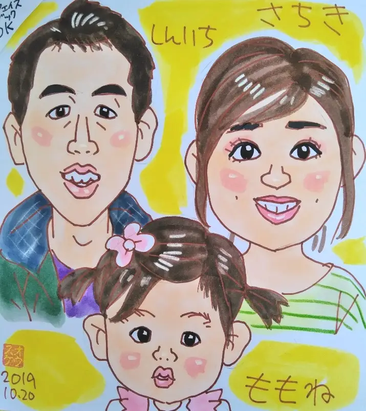 ファミリー似顔絵