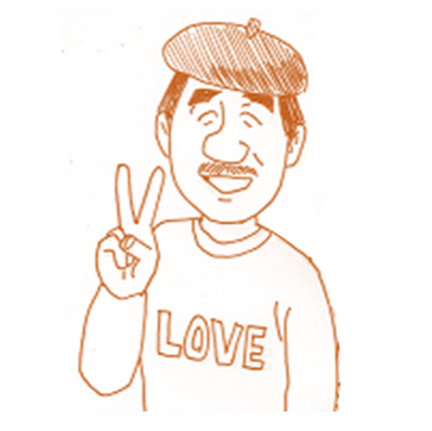 似顔絵師オウスケ笑顔